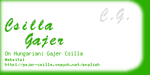 csilla gajer business card